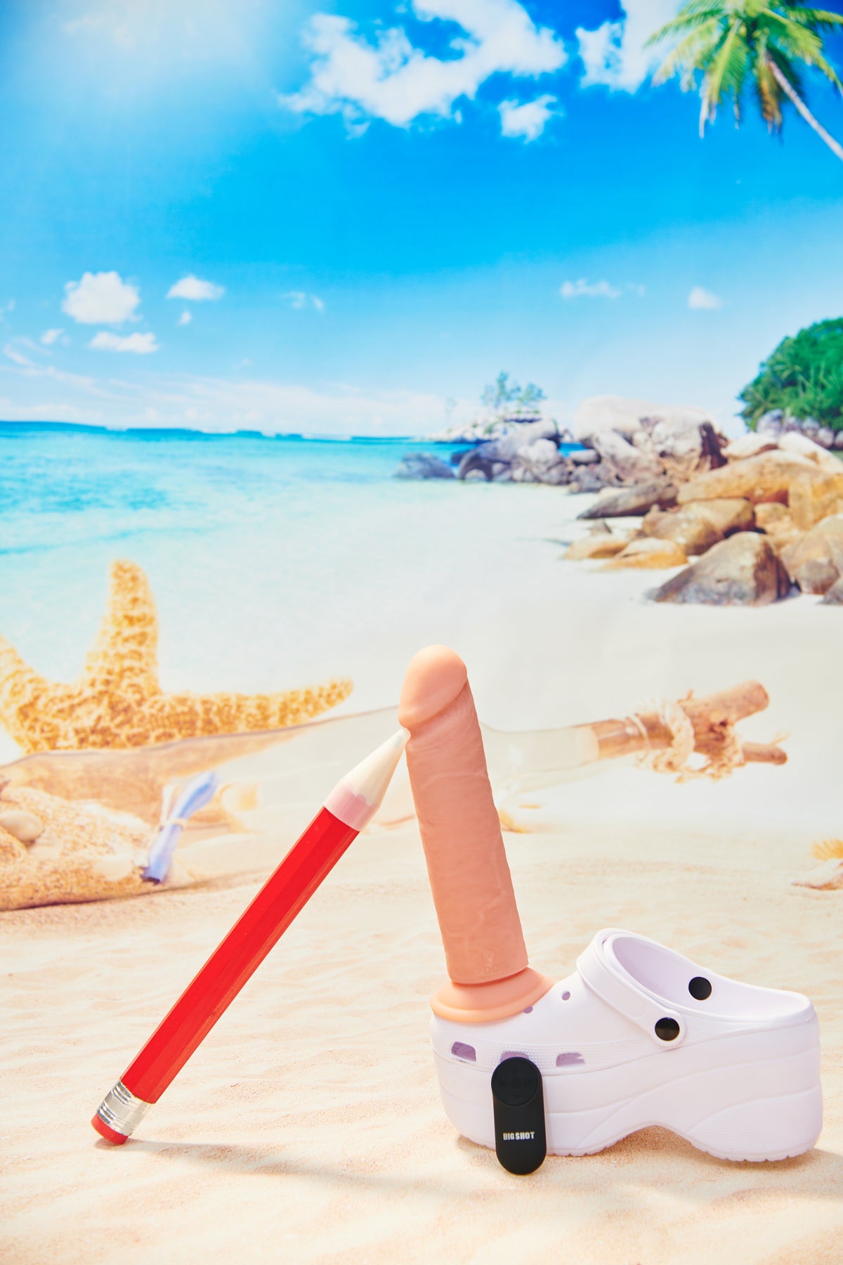 Big Shot Vibrating Silicone Dildo - 9 Inch