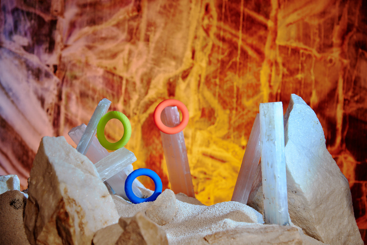 Link Up Ultra Soft Extreme Set Cock Ring - Yellow/Blue/Orange