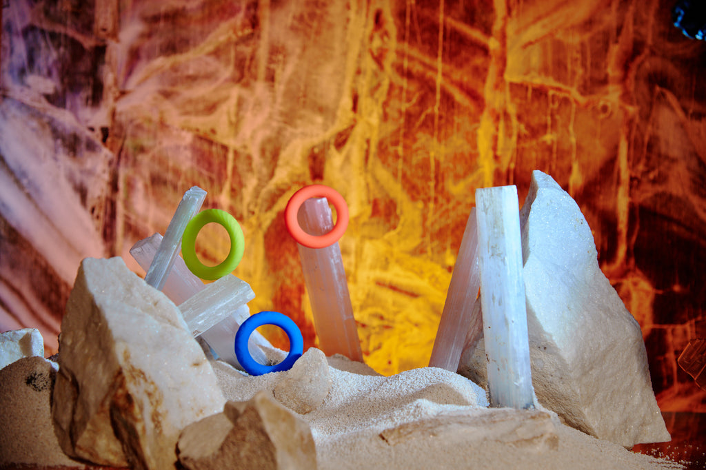Link Up Ultra Soft Extreme Set Cock Ring - Yellow/Blue/Orange