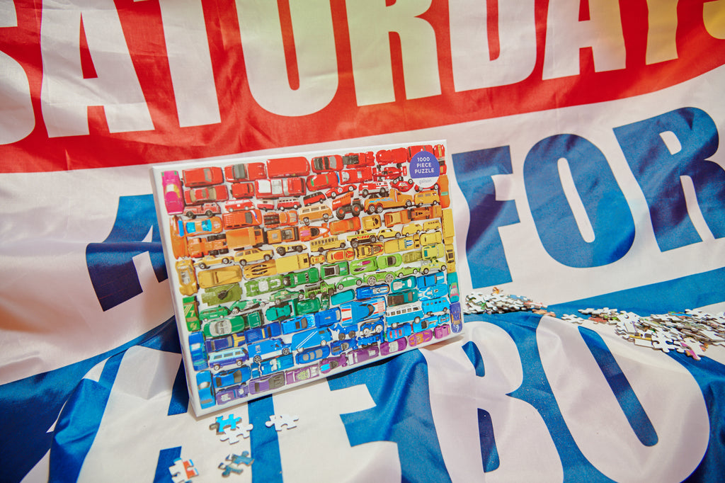 Rainbow Toy Cars 1000 Piece Jigsaw Puzzle