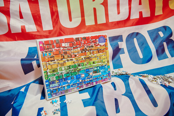 Rainbow Toy Cars 1000 Piece Jigsaw Puzzle
