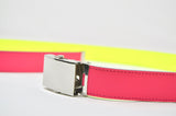 Pink Leather Fluo Line G Belt by Comme Des Garçons