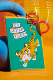 Way to Go Tiger Greeting Card + Temporary Tattoo