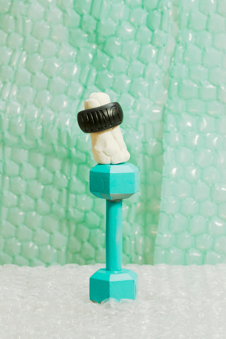 Oxballs Hung Silicone Padded Cockring Black