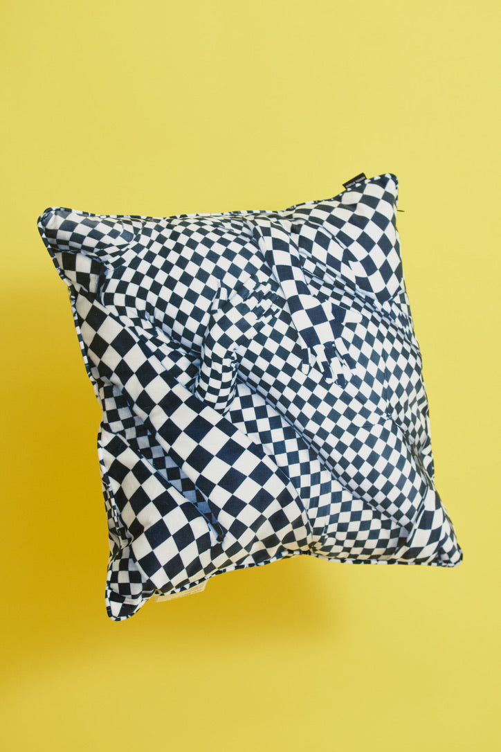 OLAF BREUNING, BLACK AND WHITE PEOPLE PATTERN (2019) Art Pillow for Henzel Studio