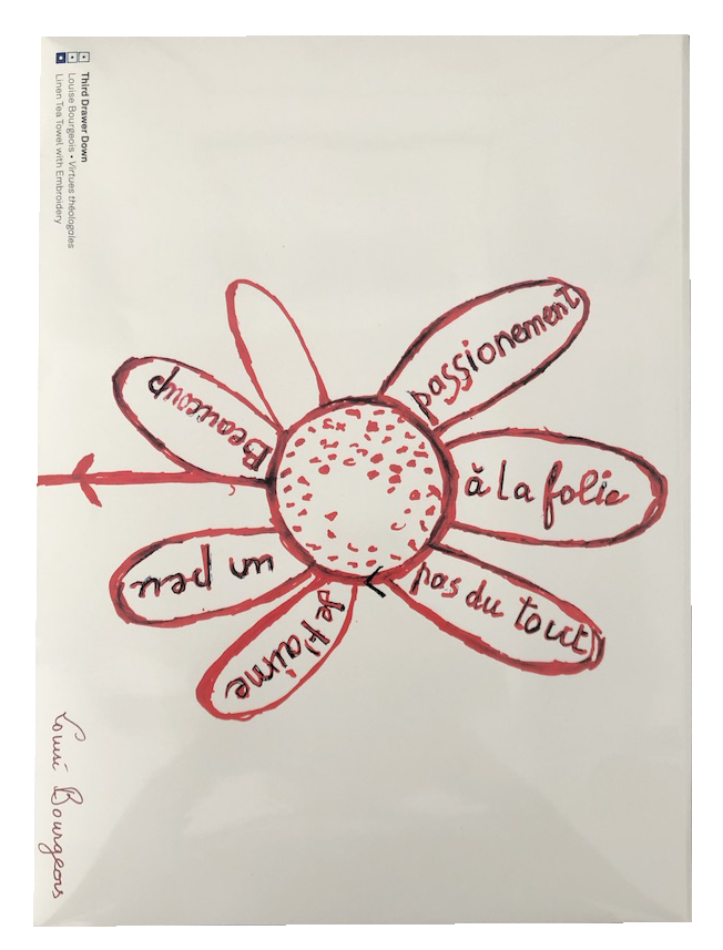Virtues theologales Linen Tea Towel by Louise Bourgeois x Third Drawer Down