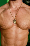 Master of the House Dog Tag Puppy - Shiny Gold