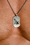 Master of the House Dog Tag Puppy - Silver Brushed