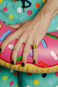 Yellow Circle Ring Gold by Jonathan Johnson