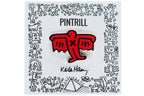KEITH HARING BAT DEMON PIN - RED