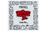 KEITH HARING BAT DEMON PIN - RED