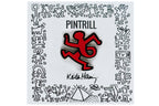 KEITH HARING TWIST MAN PIN - RED