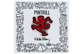 KEITH HARING TWIST MAN PIN - RED