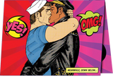 Tom of Finland YES! OMG! POW! VALENTINE'S DAY Card by Peachy Kings