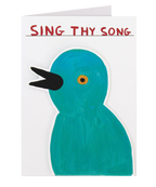 Sing Thy Song Puffy Sticker Card - Third Drawer Down X David Shrigley