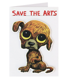 Save The Arts Puffy Sticker Card - Third Drawer Down X David Shrigley