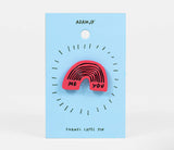 ME & YOU RAINBOW ENAMEL PIN BY ADAM J. KURTZ