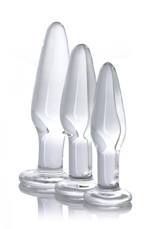 Prisms 3 Piece Glass Anal Plug Kit