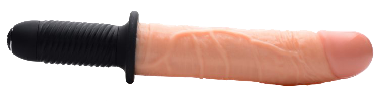 Onslaught 13 Mode XL Vibrating Dildo Thruster by Master Series - FLESH