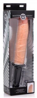 Onslaught 13 Mode XL Vibrating Dildo Thruster by Master Series - FLESH