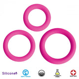 Trio Silicone Cock Rings - Pink