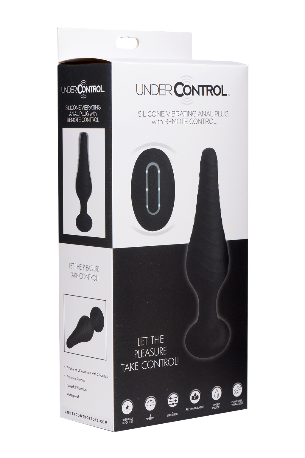 Under Control Silicone Vibrating Anal Plug with Remote Control