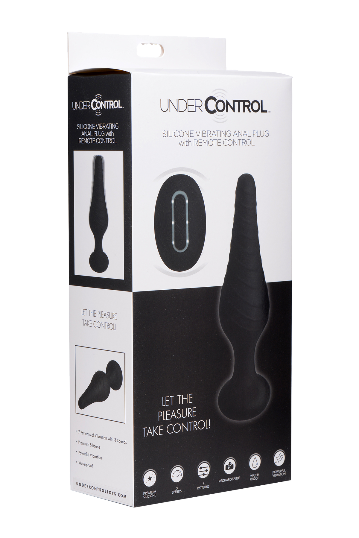 Under Control Silicone Vibrating Anal Plug with Remote Control