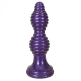 The Queen Ribbed Butt Plug - Purple