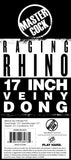 Master Cock Raging Rhino 17 Inch Veiny Dildo - Black