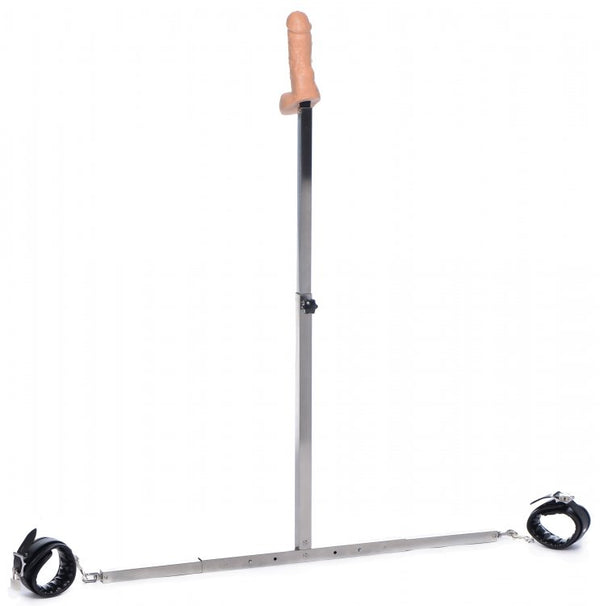 Master Series: Squat Anal Impaler with Spreader Bar and Cuffs