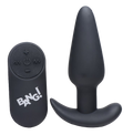 BANG Remote Control 21X Vibrating Silicone Butt Plug - Black