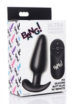 BANG Remote Control 21X Vibrating Silicone Butt Plug - Black
