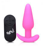 BANG Remote Control 21X Vibrating Silicone Butt Plug - Pink