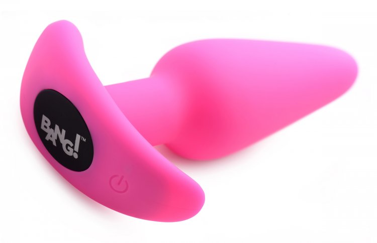 BANG Remote Control 21X Vibrating Silicone Butt Plug - Pink