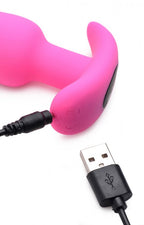 BANG Remote Control 21X Vibrating Silicone Butt Plug - Pink