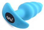 BANG Remote Control 21X Vibrating Silicone Swirl Butt Plug - Blue