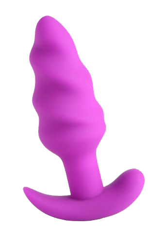 BANG Remote Control 21X Vibrating Silicone Swirl Butt Plug - Purple