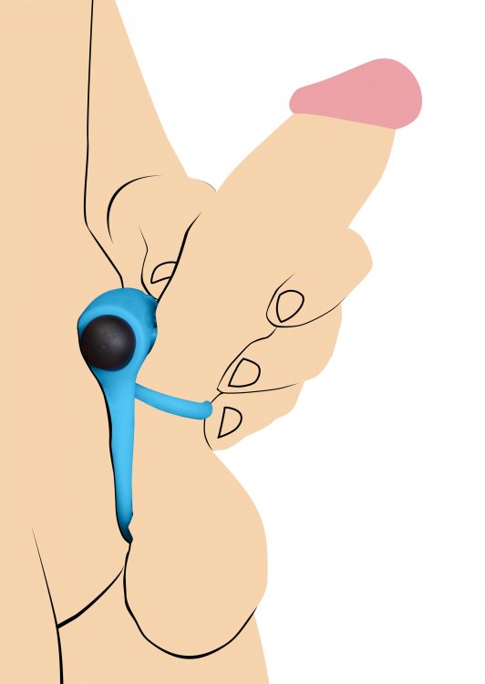 BANG Remote Control 28X Vibrating Cock Ring & Bullet - Blue