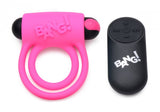 BANG Remote Control 28X Vibrating Cock Ring & Bullet - Pink