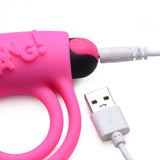 BANG Remote Control 28X Vibrating Cock Ring & Bullet - Pink
