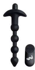 BANG Remote Control Vibrating Silicone Anal Beads - Black