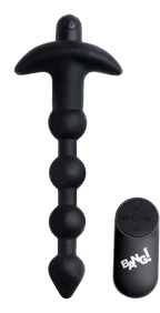 BANG Remote Control Vibrating Silicone Anal Beads - Black