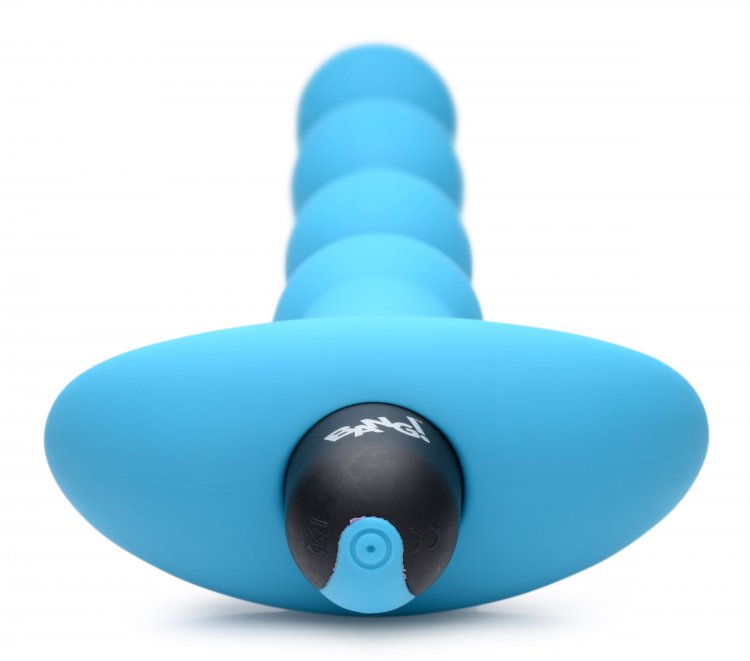 BANG Remote Control Vibrating Silicone Anal Beads - Blue