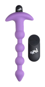 BANG Remote Control Vibrating Silicone Anal Beads - Purple
