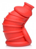 Red Chamber Silicone Chastity Cage BY MASTER SERIES