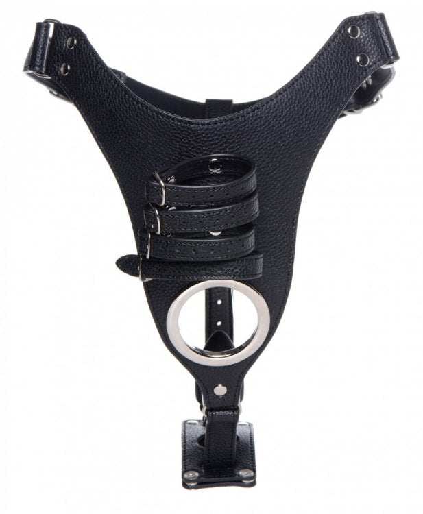 Male Chastity Harness with Silicone Anal Plug  by Strict Leather