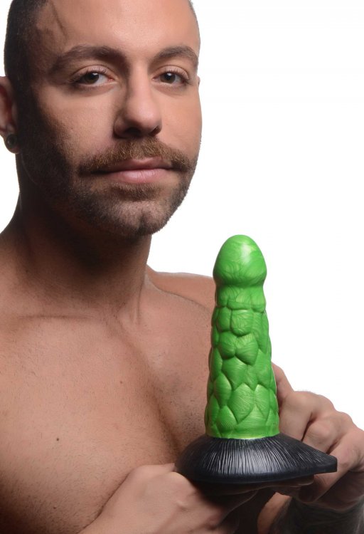 Creature Cocks Radioactive Reptile Silicone Dildo 7.5in - Green