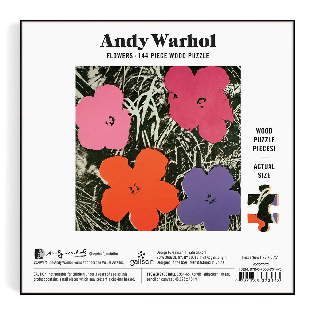 Andy Warhol Flower 144 Piece Wood Puzzle