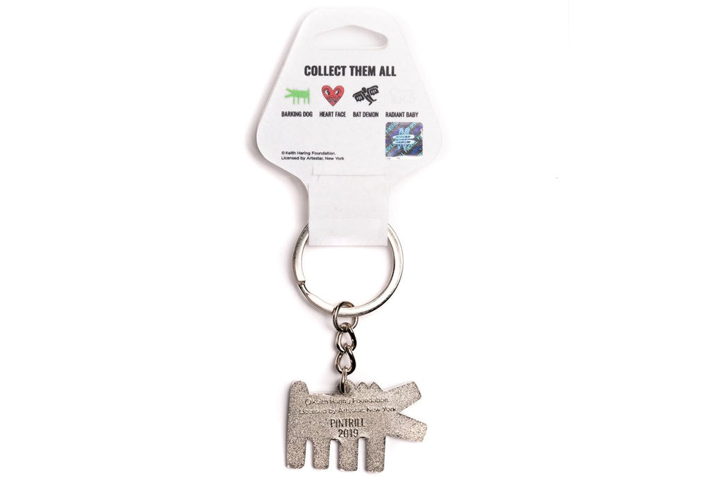 Keith Haring Green Barking Dog Key Ring