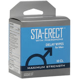 Sta-Erect With Pheromone - Delay Wipes for Men - 10 Pack